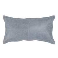 Kosas Home Cheyenne 100 Leather 22 Throw Pillow in Gray