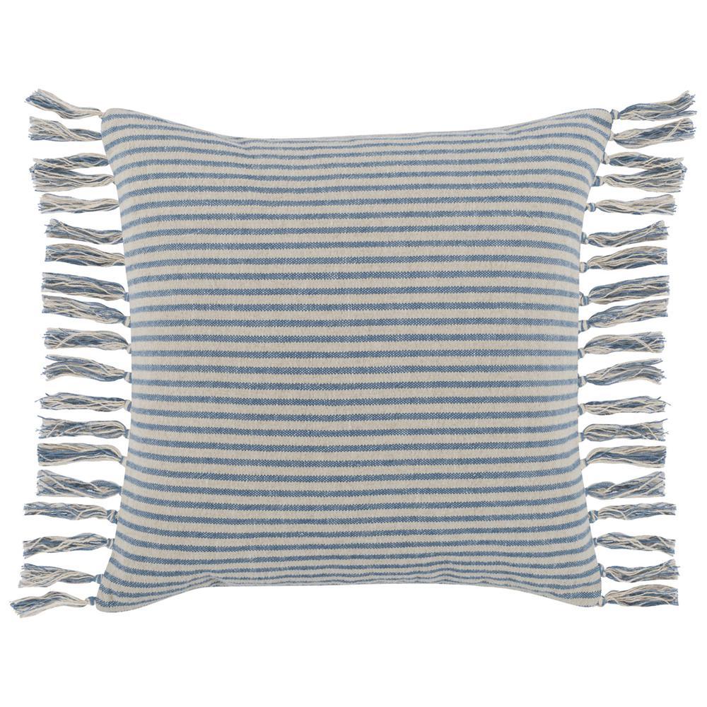 Benny 20 Square Throw Pillow Blue Natural