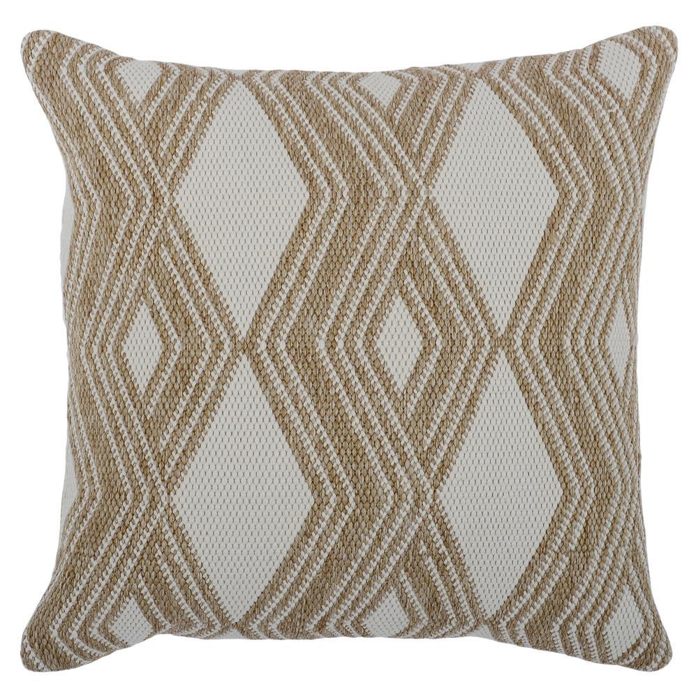 Nixie 22 Outdoor Throw Pillow in Beige by Kosas Home