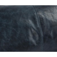 Cheyenne 100 Leather 14x 26 Throw Pillow in Blue by Kosas Home