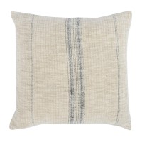 Tia 22 Square Throw Pillow Natural Black