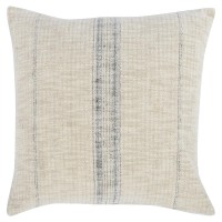 Tia 22 Square Throw Pillow Natural Black