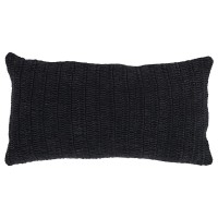 Kosas Home Nakeya Knitted 14 x 26 Throw Pillow Black