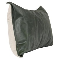 Cheyenne 100 Leather 14x 26 Throw Pillow in Green By Kosas Home