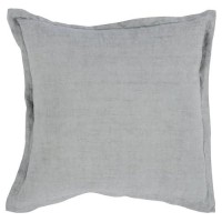 Amy 100 Linen 22 Square Throw Pillow in Gray by Kosas Home