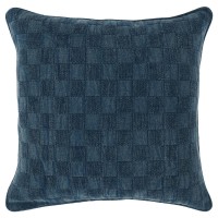 Remy 22 Square Throw Pillow Dark Blue by Kosas Home