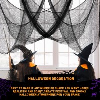 Shwuevei 6Pcs Halloween Black Creepy Cloth 30?72Inch Black Spooky Halloween Scary Gauze Decorations Party For Haunted House Outdoor Patio  Garden  Indoor Wall Windows Giant Black Cheesecloth