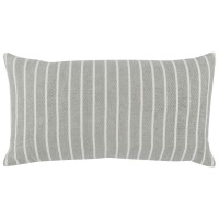 Lake 14x26 Throw Pillow Gray White