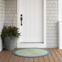 Dolce Bordered Doormats Sea Green 65 x 65