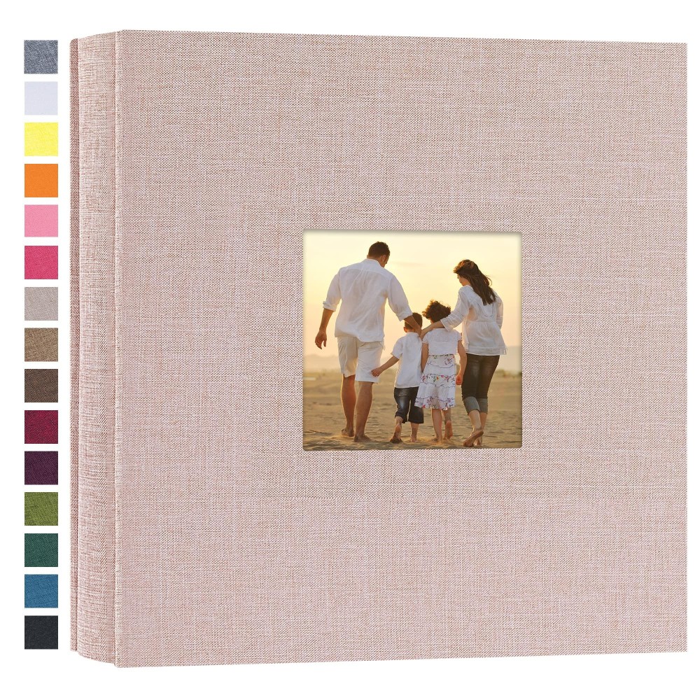 Potricher Small Photo Album 4X6 200 Photos Linen Cover Picture Photo Book For Family Wedding Anniversary Baby Vacation Beige 20