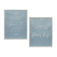 Metal Farm Sign Set of 2