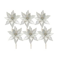 Poinsettia Stem Set of 6