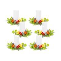 Poppy Candle Ring Set of 6