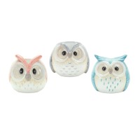 Terracotta Owl Set of 3