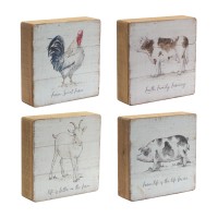 Wood Farm Sign Set of 4