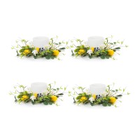 Lemon Candle Ring Set of 4