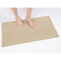 Cotton Paradise Bath Rug For Bathroom 17X24 Inch 100 Cotton Non Slip Bath Mat Rug Soft Absorbent Machine Washable Beige Bath