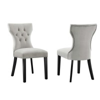 Silhouette Performance Velvet Dining Chairs Set of 2