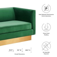 Eminence Upholstered Performance Velvet Sofa