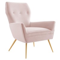 Renata Button Tufted Performance Velvet Armchair