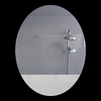 DEPOT ESHOP Mirror Lugano Frameless Oval Mirror Looking Glass For Bathroom