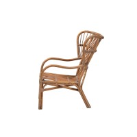 Baxton Studio Lamaria Modern Bohmenian Natural Brown Antique Rattan Armchair