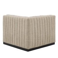 Conjure Channel Tufted Upholstered Fabric Left Corner Chair