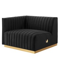 Conjure Channel Tufted Performance Velvet LeftArm Chair