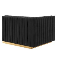 Conjure Channel Tufted Performance Velvet LeftArm Chair