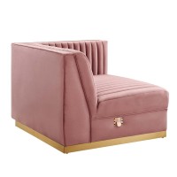 Tufted Performance Velvet Modular Sectional Sofa RightArm Chair