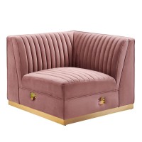 Tufted Performance Velvet Modular Sectional Sofa Right Corner Chair