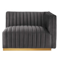 Conjure Channel Tufted Performance Velvet RightArm Chair