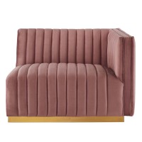 Conjure Channel Tufted Performance Velvet RightArm Chair