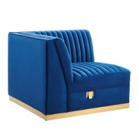 Tufted Performance Velvet Modular Sectional Sofa Left Corner Chair