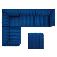 Conjure Channel Tufted Performance Velvet 5Piece Sectional