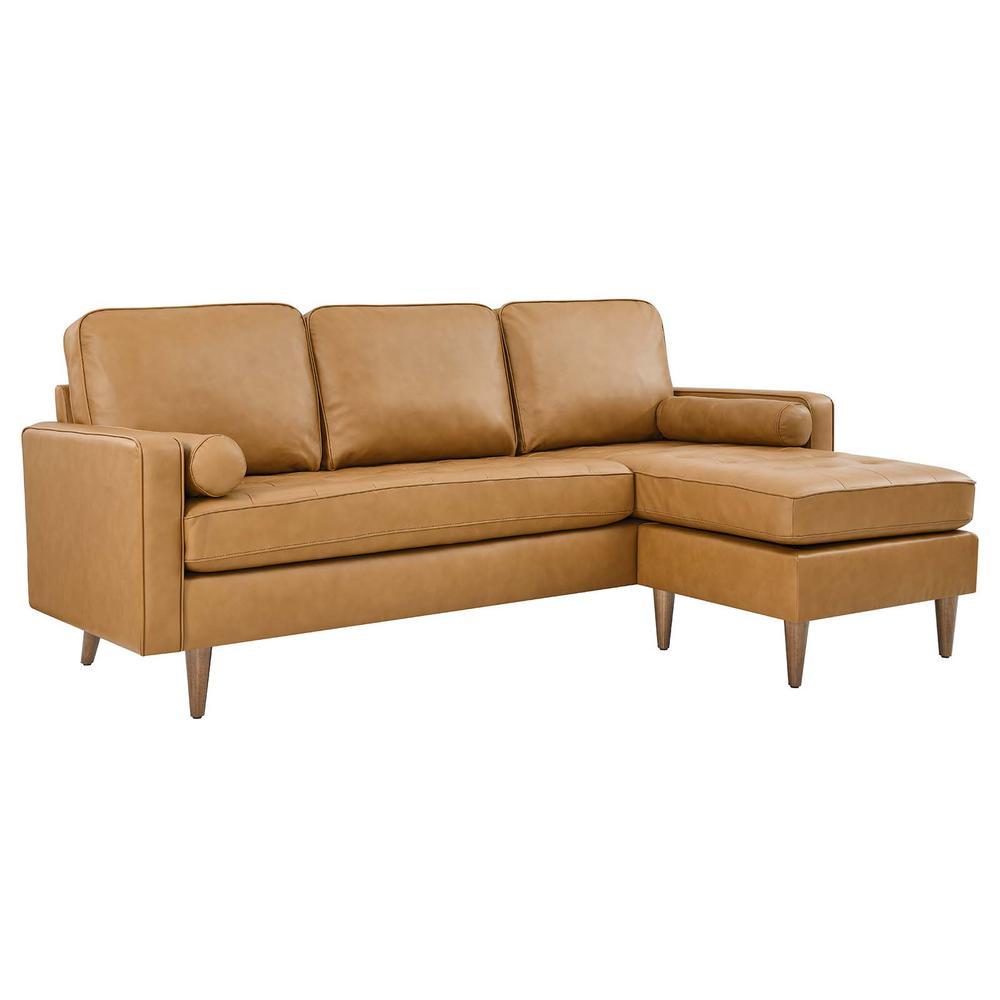 Valour 78 Leather Apartment Sectional Sofa