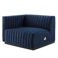 Conjure Channel Tufted Performance Velvet LeftArm Chair