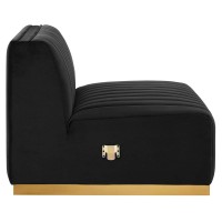 Conjure Channel Tufted Performance Velvet Armless Chair