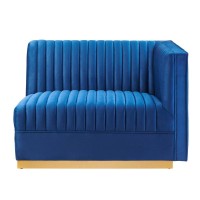 Tufted Performance Velvet Modular Sectional Sofa RightArm Chair