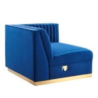 Tufted Performance Velvet Modular Sectional Sofa RightArm Chair