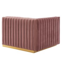 Conjure Channel Tufted Performance Velvet LeftArm Chair