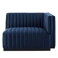 Conjure Channel Tufted Performance Velvet RightArm Chair