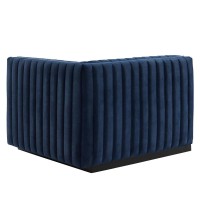 Conjure Channel Tufted Performance Velvet RightArm Chair