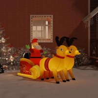 vidaXL Christmas Inflatable Santa and Reindeer Decoration LED 51.2