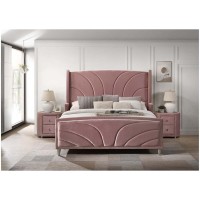 ACME Salonia Queen Bed Pink Velvet