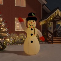 vidaXL Christmas Inflatable Snowman with LEDs 145.7