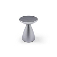 Whiteline Modern Living Ayla Side End Table, Silver