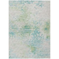 IndoorOutdoor Accord AAC35 Green Washable 9 x 12 Rug