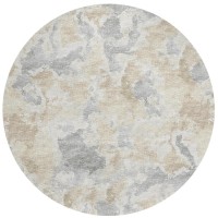 IndoorOutdoor Accord AAC32 Beige Washable 8 x 8 Round Rug