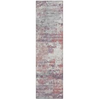 IndoorOutdoor Accord AAC34 Pink Washable 23 x 76 Runner Rug